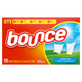 Bounce Dryer Sheets Outdoor Fresh Scent Fabric Softener Sheets Reduces Static Softens And Fights Wrinkles - 15ct/15pk