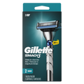 Gillette Mach3 3D Shaving Razor For Men 1 Gillette 3-Blade Razor Handle For Men's Grooming 2 Razor Blade Refills Razor Blades With 3D Motion Handle - 1set/6pk