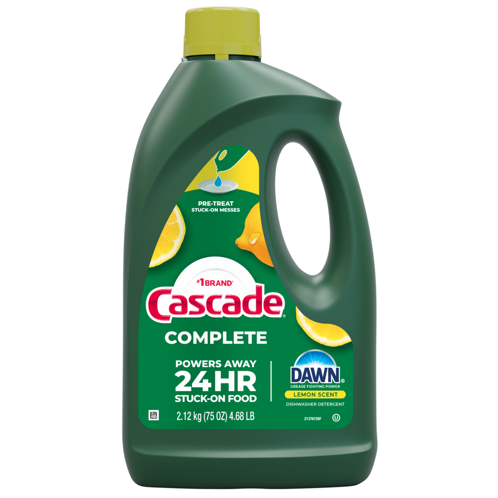 Cascade Complete Dishwasher Detergent Liquid Gel Dish Detergent Dishwasher Soap Citrus - 75oz/6pk
