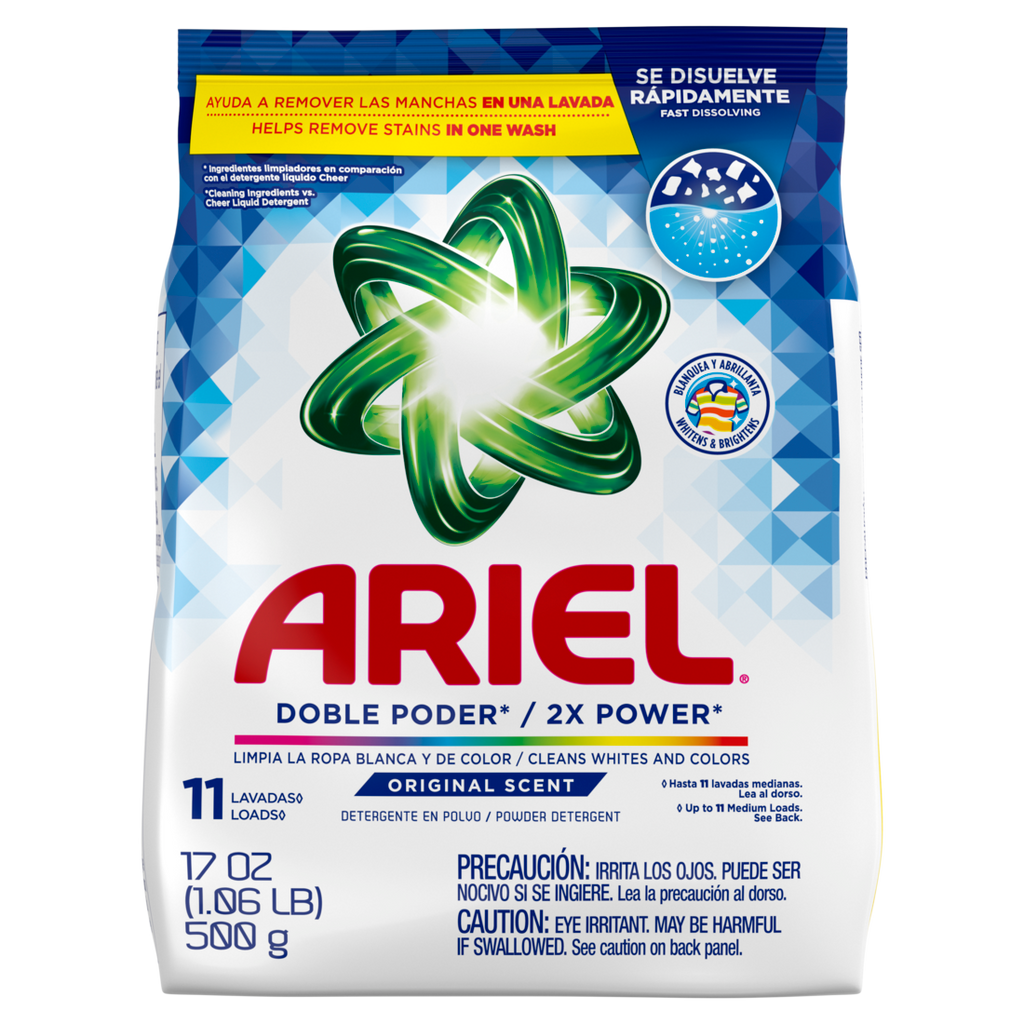 Ariel Powder Laundry Detergent Original Scent 0.5kg 11 Loads - 17oz/24pk