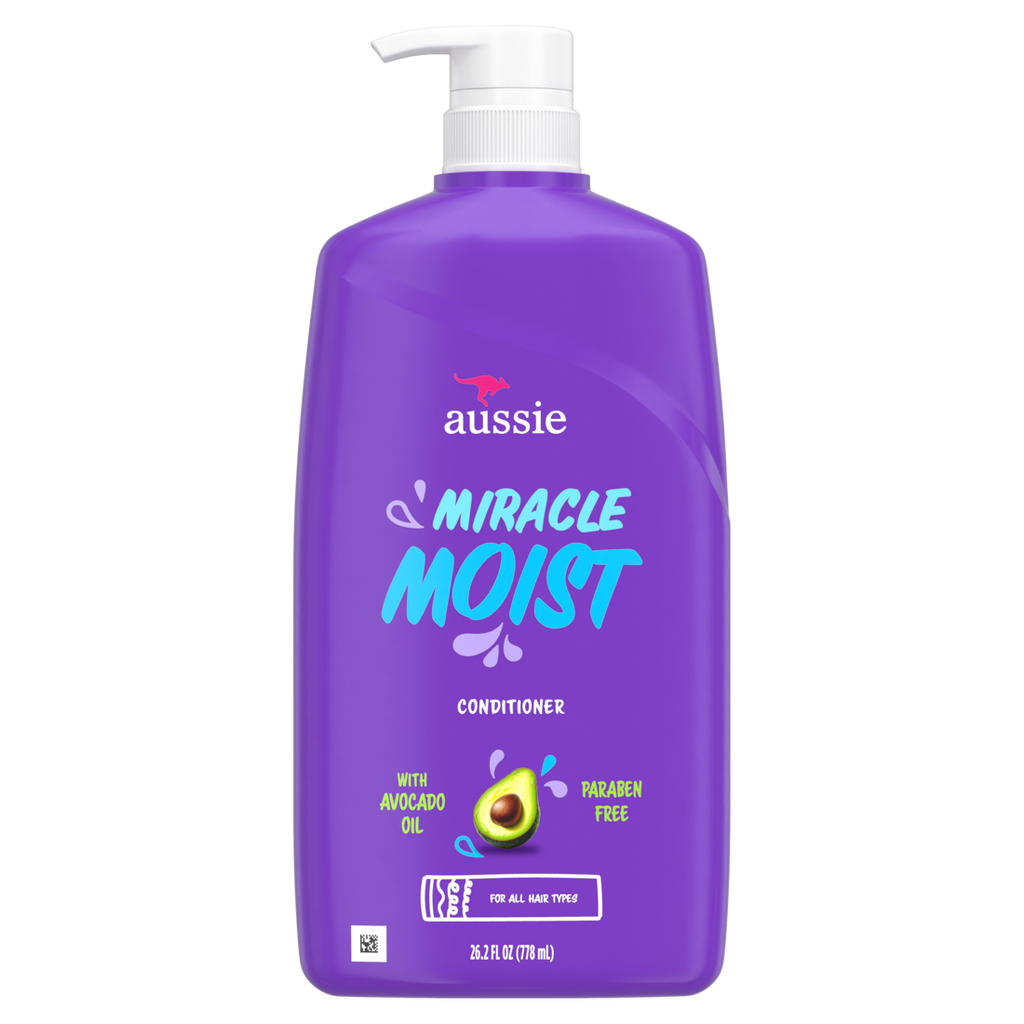 Aussie Miracle Moist Hair Conditioner For All Hair Types Moisturizing Paraben-Free - 26.2oz/4pk