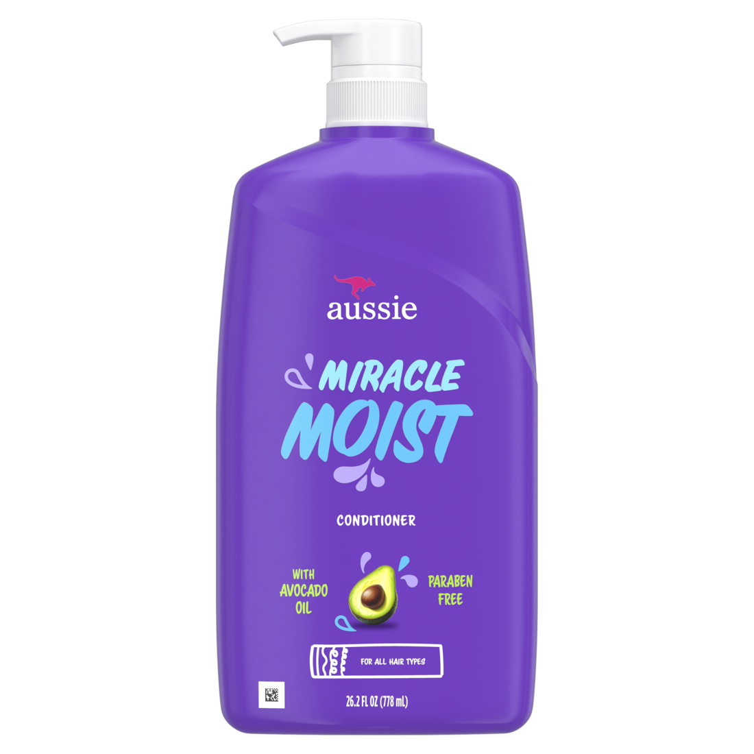 Aussie Miracle Moist Hair Conditioner For All Hair Types Moisturizing Paraben-Free - 26.2oz/4pk