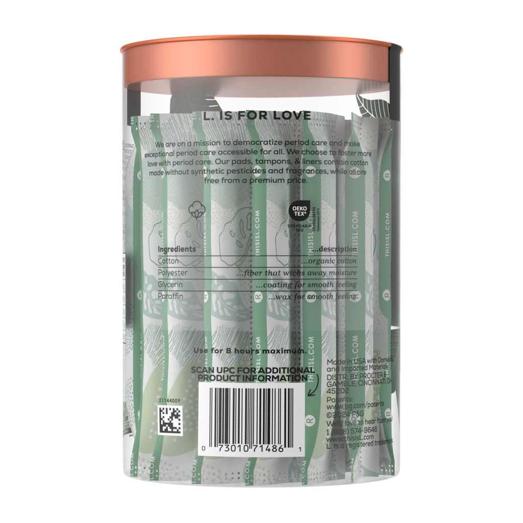 L. Tampons Made With Organic Cotton Regular Absorbency - 30ct/8pk