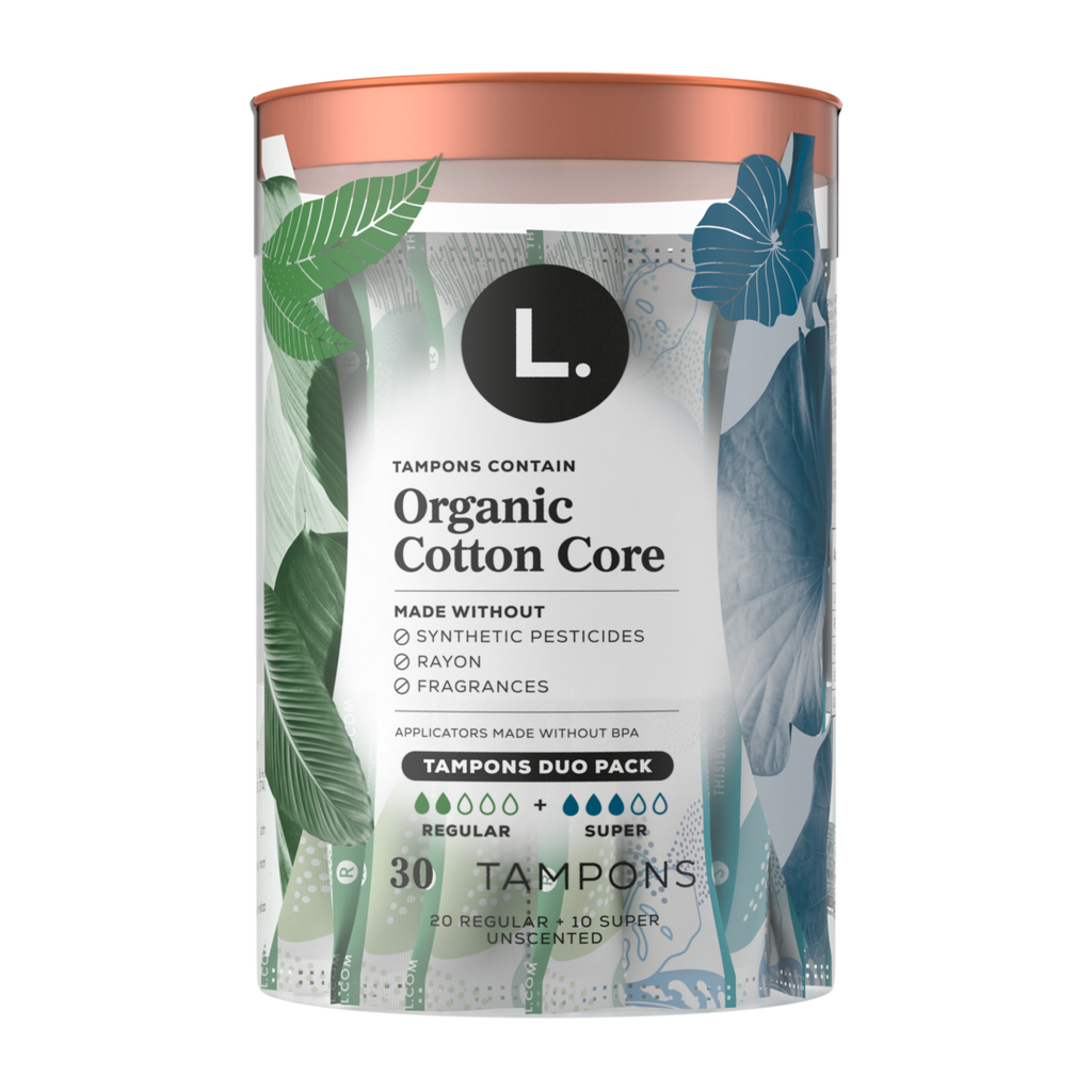 L. Tampons Made With Organic Cotton Regular/Super Absorbency Multipack - 30ct/8pk