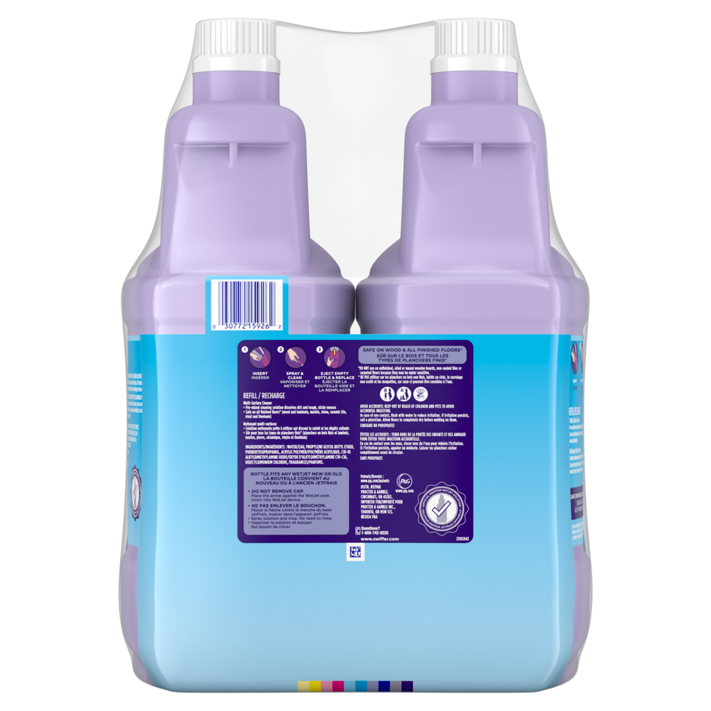 Swiffer WetJet With The Power Of Dawn Floor Cleaner Fresh Scent Pack Of 2 - (2x42.2)oz/3pk