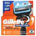 Gillette Fusion5 Proglide Chill Razor Refills 4 Razor Cartridges For Flexball Handle 5-Blade Razor Blades 2X Cooling Lubrication - 4ct/6pk