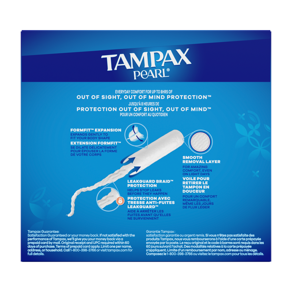 Tampax Pearl Tampons With Leakguard Braid Super Plus Absorbency Unscented - 36ct/12pk