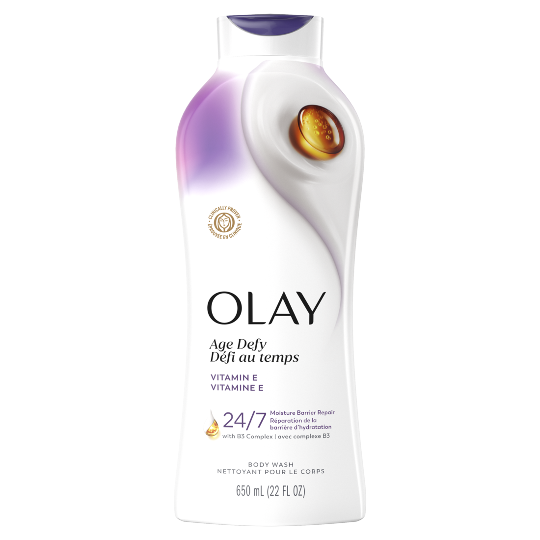 Olay Ultra Moisture Age Defy Body Wash With Vitamin E Vitamin B3 And Hyaluronic Blend - 22oz/4pk