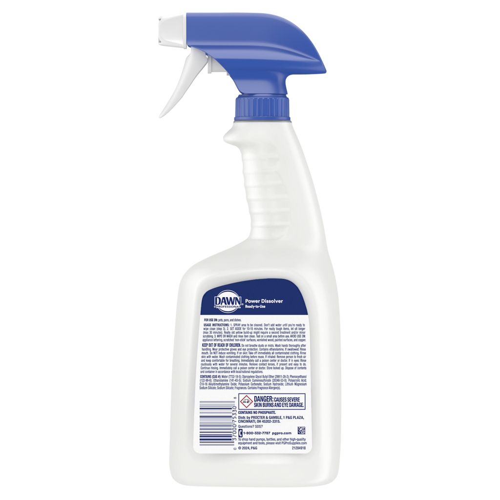 Dawn Professional Liquid Ready-To-Use Grease Fighting Power Dissolver Degreaser Spray Trigger On - 32oz/6pk
