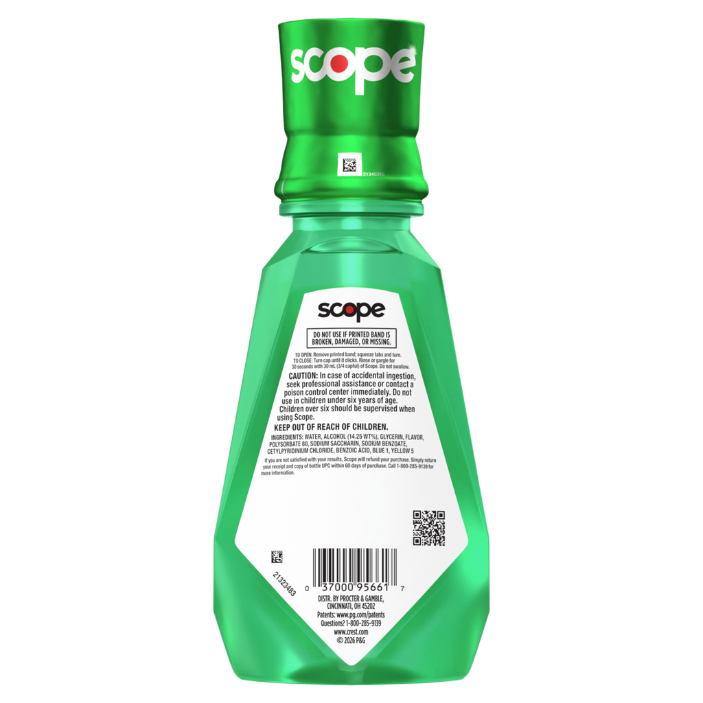 Scope Mouthwash Classic Fresh Mint 500ml - 16.9oz/4pk