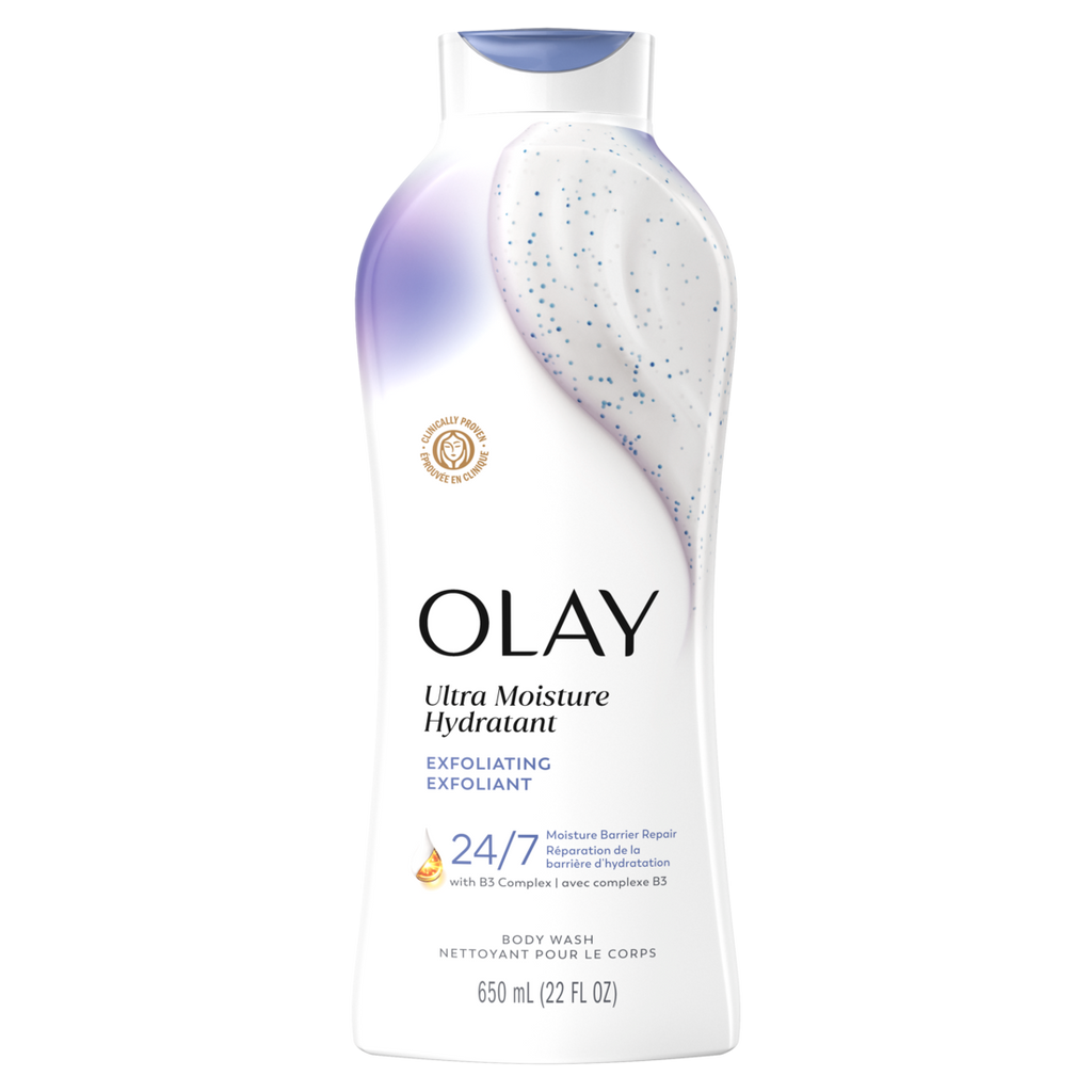 Olay Ultra Moisture Exfoliating Body Wash Vitamin B3 And Hyaluronic Blend - 22oz/4pk