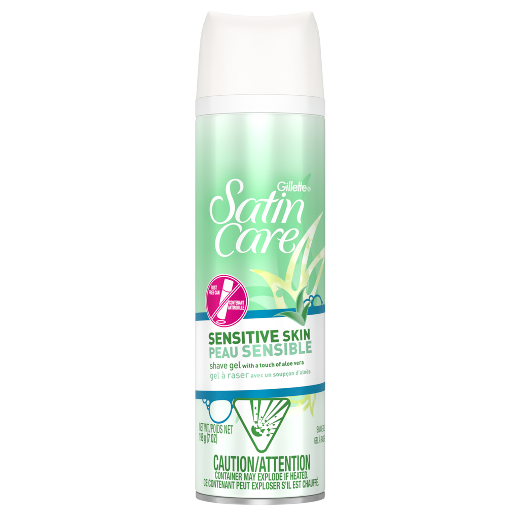 Gillette Venus Satin Care Sensitive Skin Shave Gel Shaving Cream For Women With Aloe - 7oz/12pk