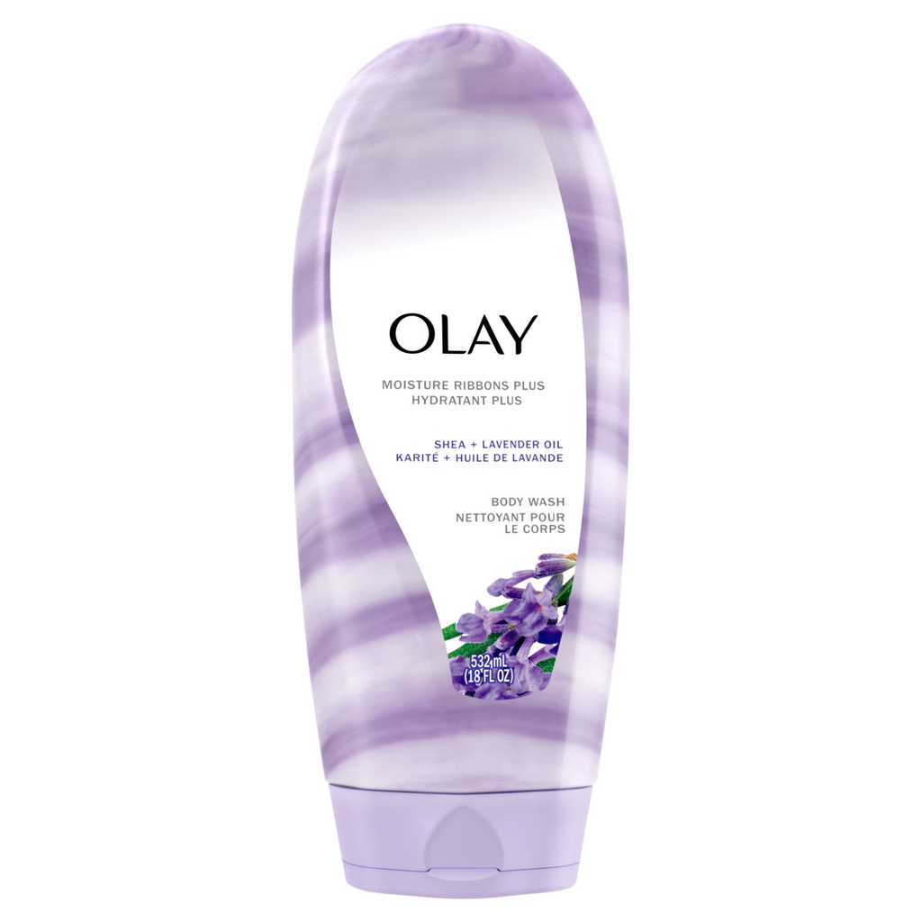 Olay Moisture Ribbons Plus Shea + Lavender Oil Body Wash - 18oz/4pk
