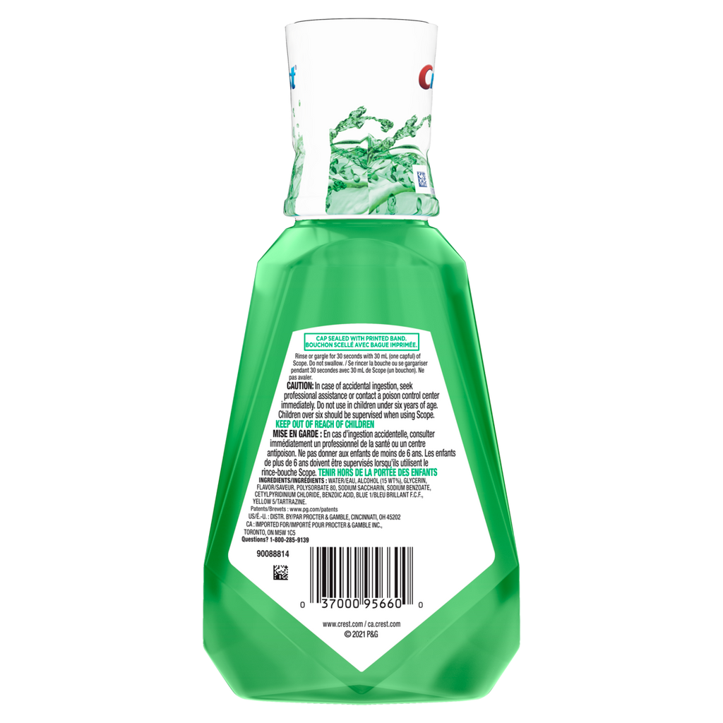 Crest Scope Classic Mouthwash Original Mint 250ml - 8.4oz/6pk