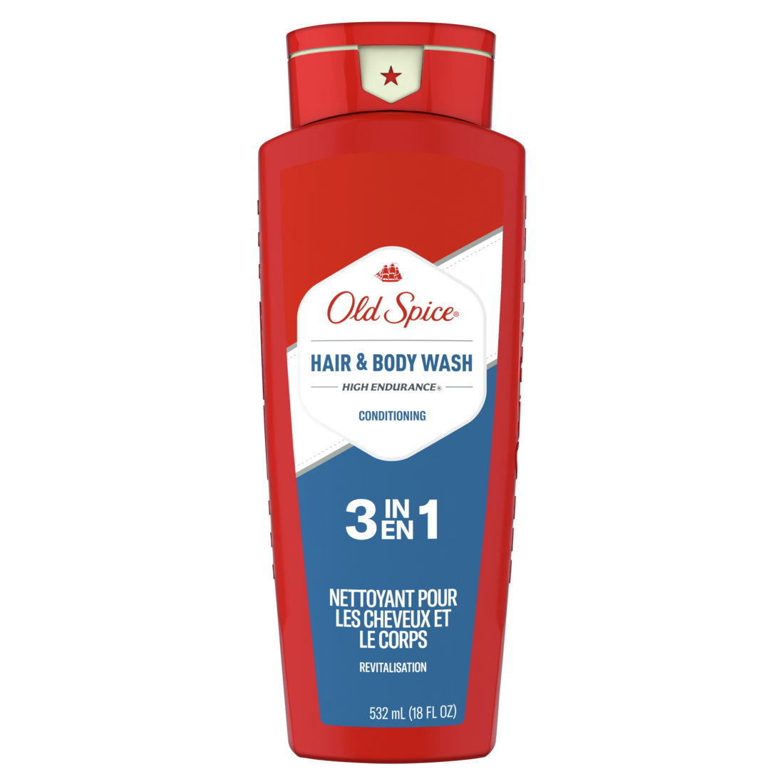 Old Spice High Endurance Hair & Body Wash Conditioner For Men - 18oz/4pk
