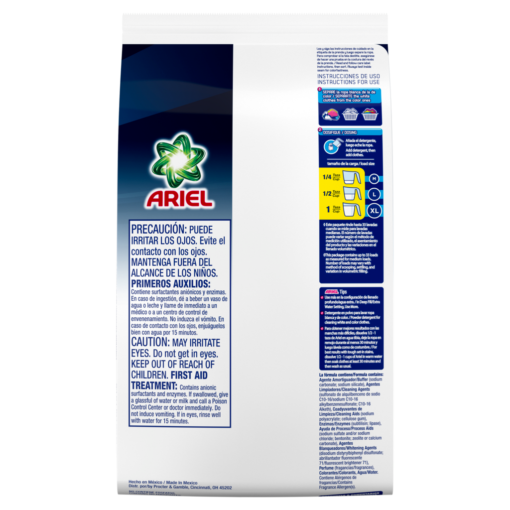 Ariel Ultra Oxi Powder Laundry Detergent Original Scent 1.5kg 33 Loads - 52oz/6pk