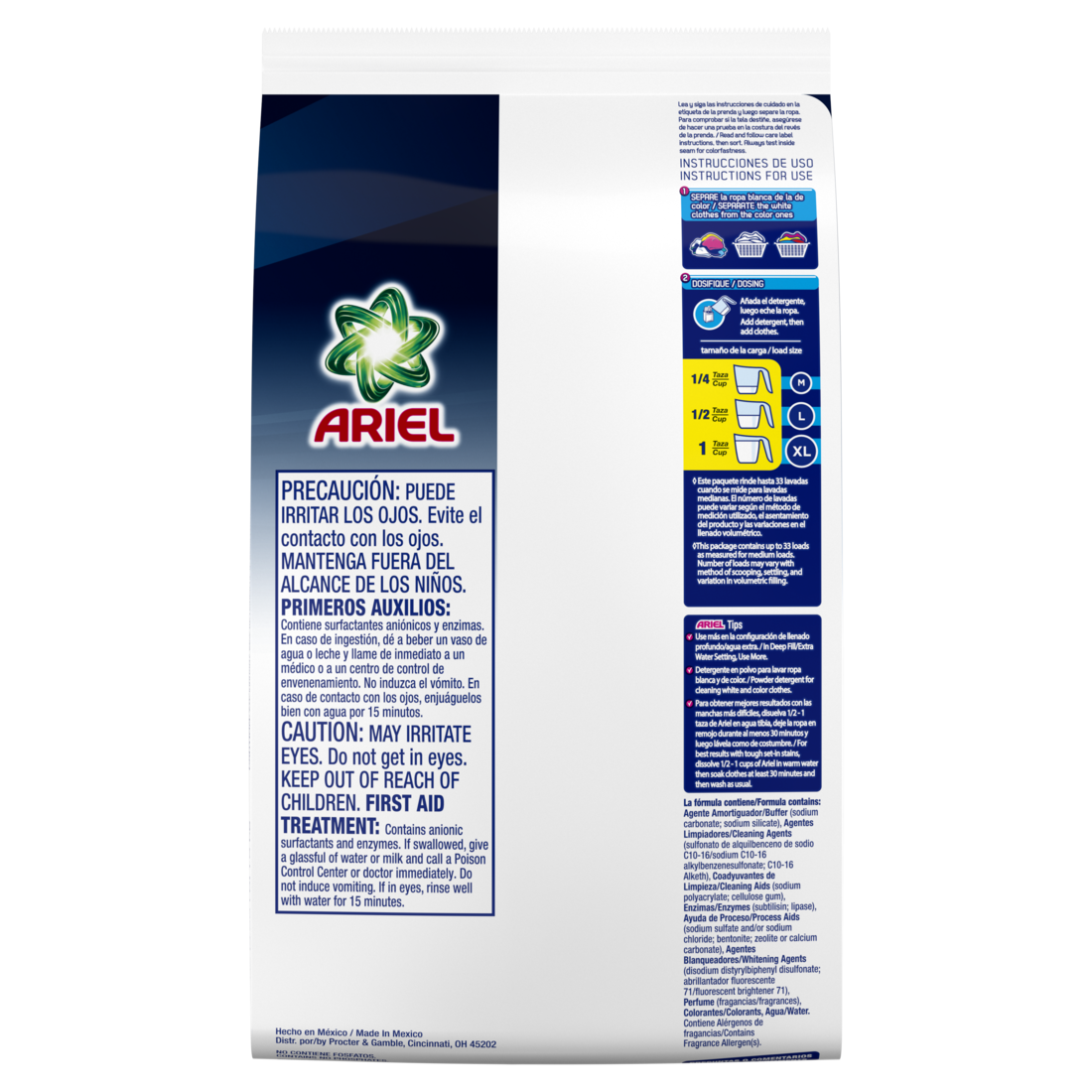 Ariel Ultra Oxi Powder Laundry Detergent Original Scent 1.5kg 33 Loads - 52oz/6pk