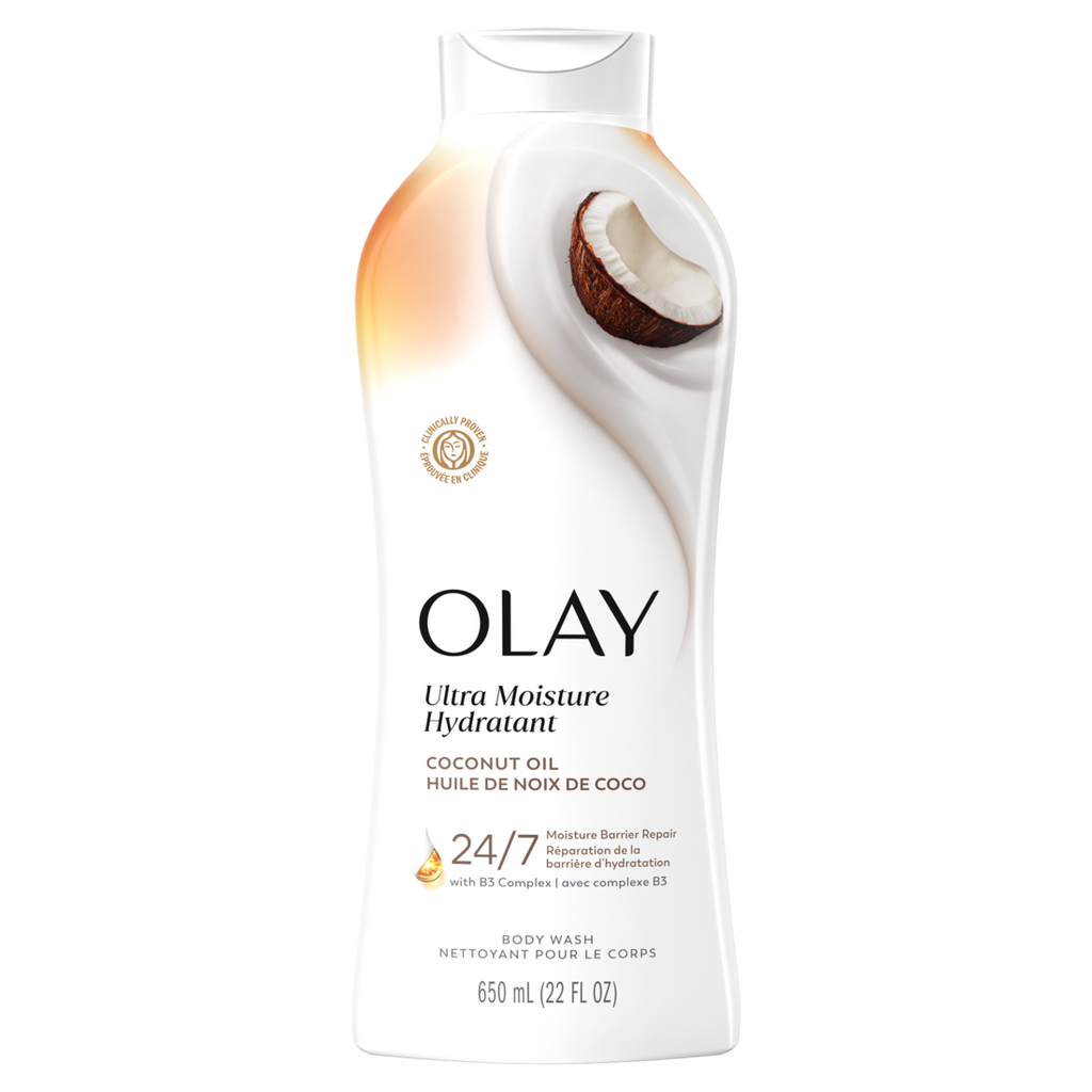 Olay Ultra Moisture Body Wash With Coconut Oil Vitamin B3 And Hyaluronic Blend - 22oz/4pk