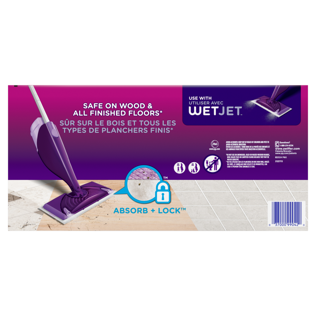 Swiffer Wet Jet Mop Cleaning Pads Refill Floor Cleaner For Mopping Wood Laminate Tile - 15ct/4pk