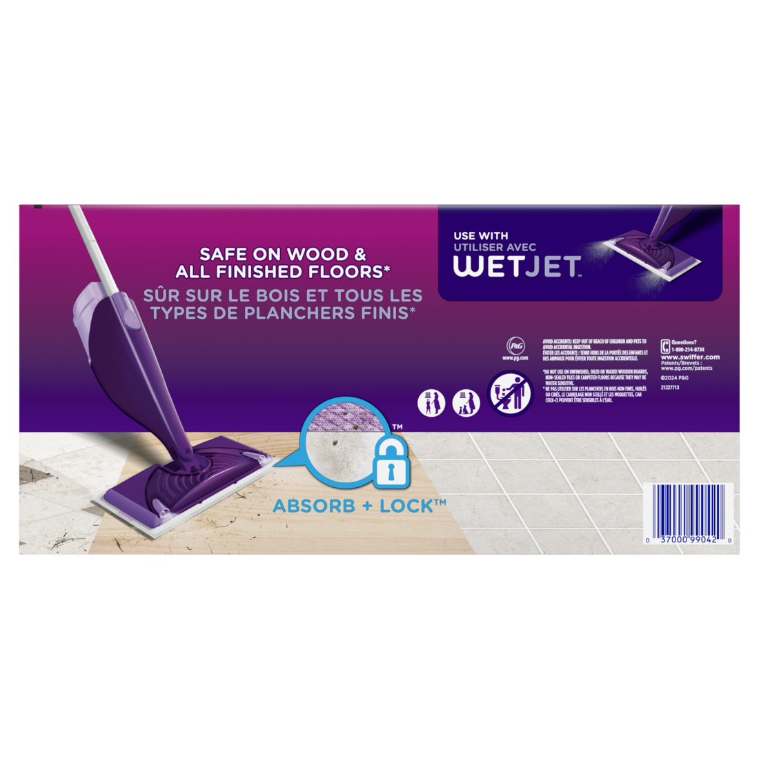 Swiffer Wet Jet Mop Cleaning Pads Refill Floor Cleaner For Mopping Wood Laminate Tile - 15ct/4pk