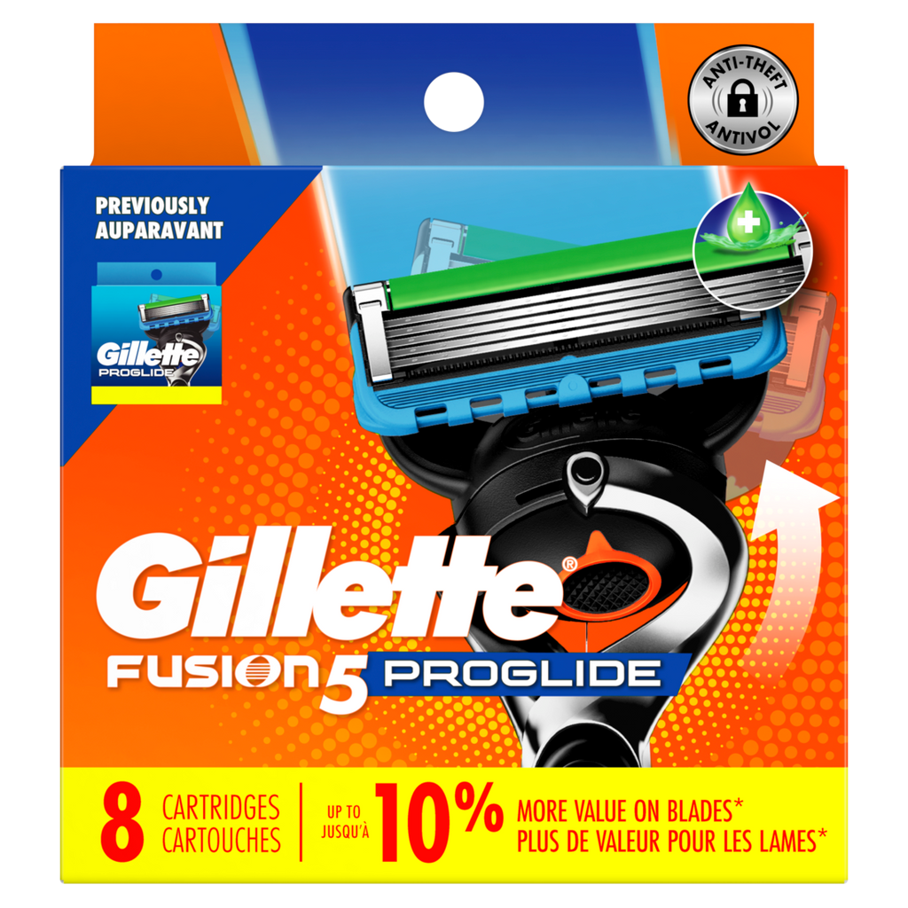 Gillette Fusion5 Proglide Razor Refills For Men Razor Cartridges For Flexball Razor Handle 5-Blade Razor Blades Precision Trimmer For Men - 8ct/6pk