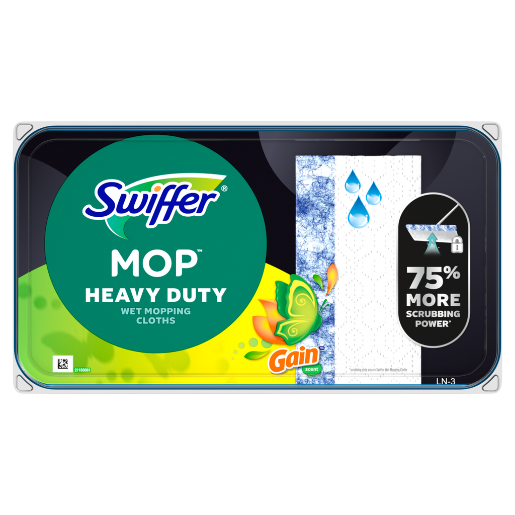 Swiffer Heavy Duty Mop Wet Multi-Surface Cloth Refills For Floor Mopping And Cleaning Gain Scent - 10ct/6pk