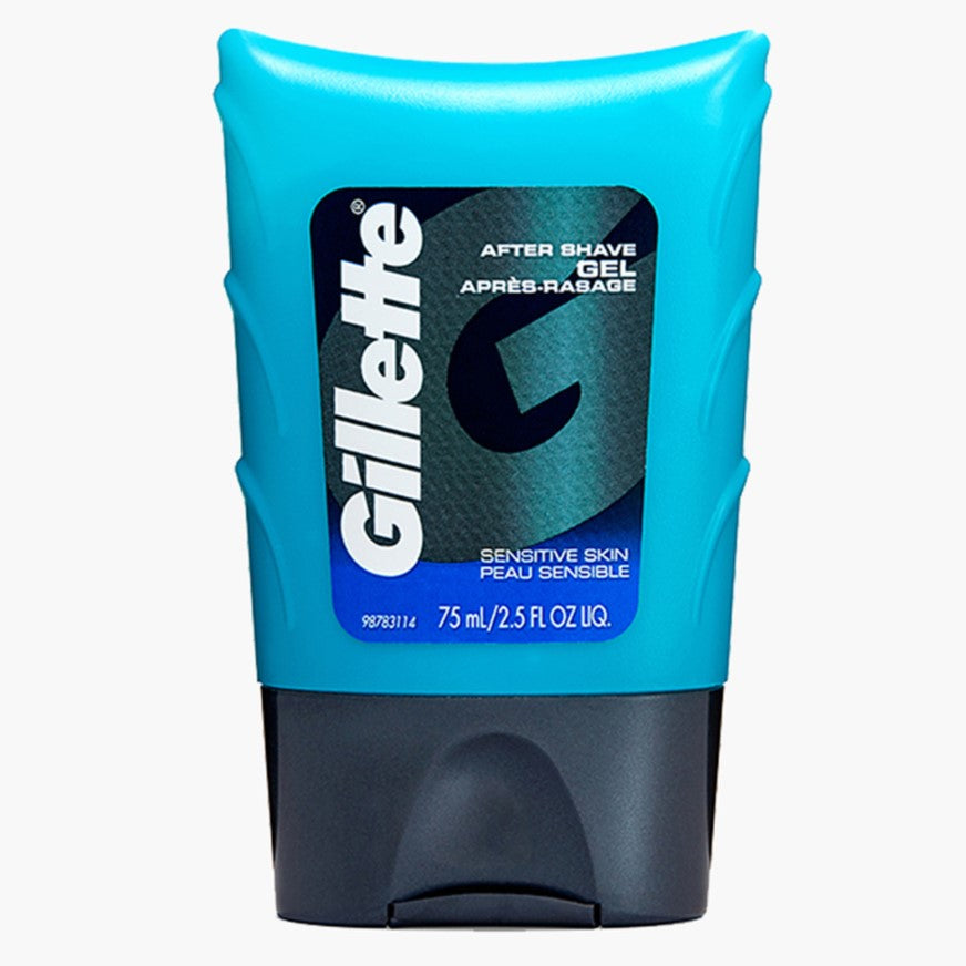Gillette After Shave Gel For Men Calms Soothes And Refreshes Sensitive Skin Light Fragrance - 2.5oz/6pk