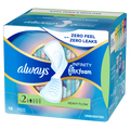 Always Infinity With Flexfoam Pads For Women Size 2 Heavy Absorbency With Wings Unscented - 16ct/12pk