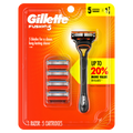 Gillette Fusion5 Men's 1 Razor Handle + 5 Blade Refills - 1set/6pk