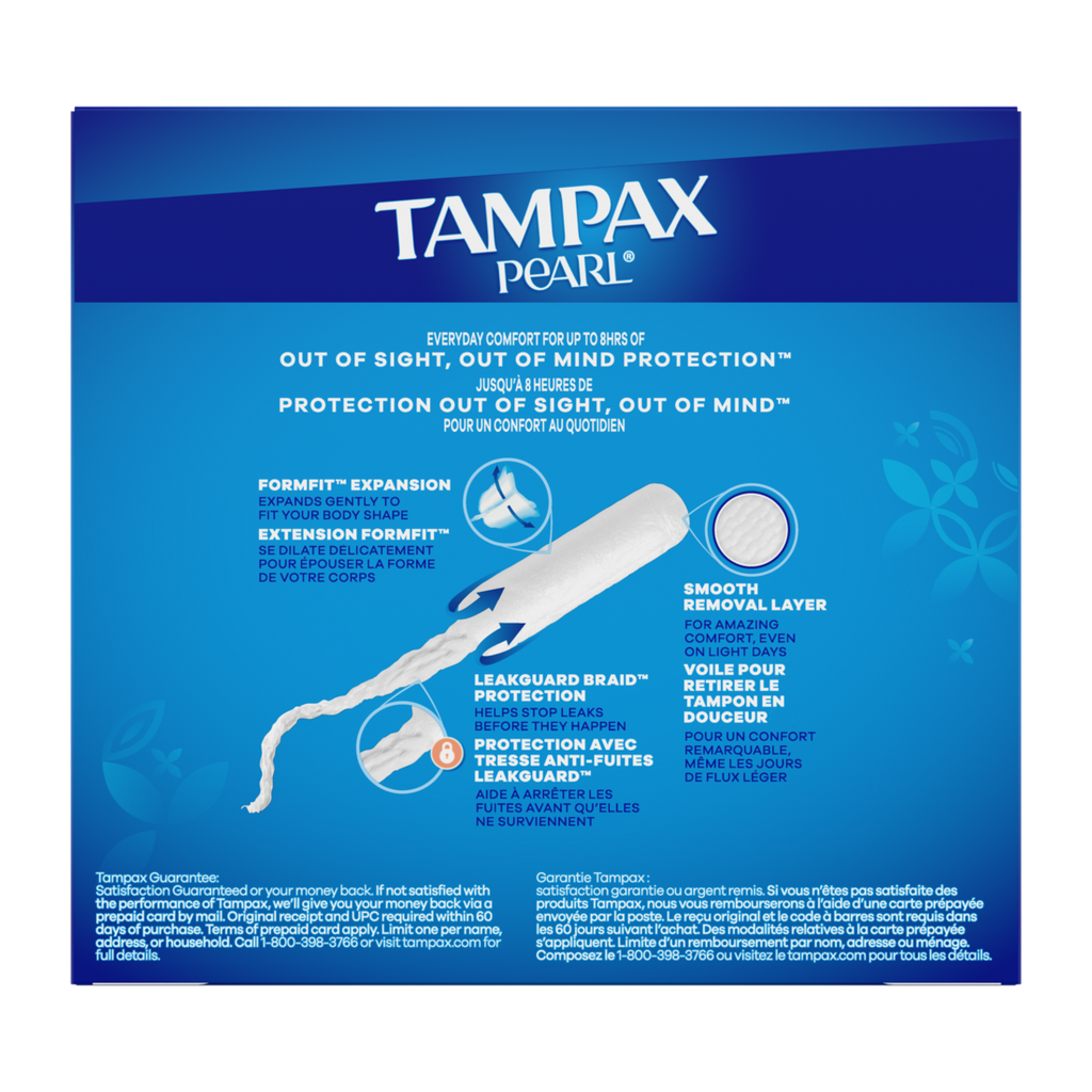 Tampax Pearl Tampons With Leakguard Braid Light Absorbency Unscented - 36ct/12pk