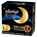 Always Zzzs Disposable Period Underwear Size L Absorbs 5X More Than An Ultra Thin Overnight Pad - 7ct/2pk