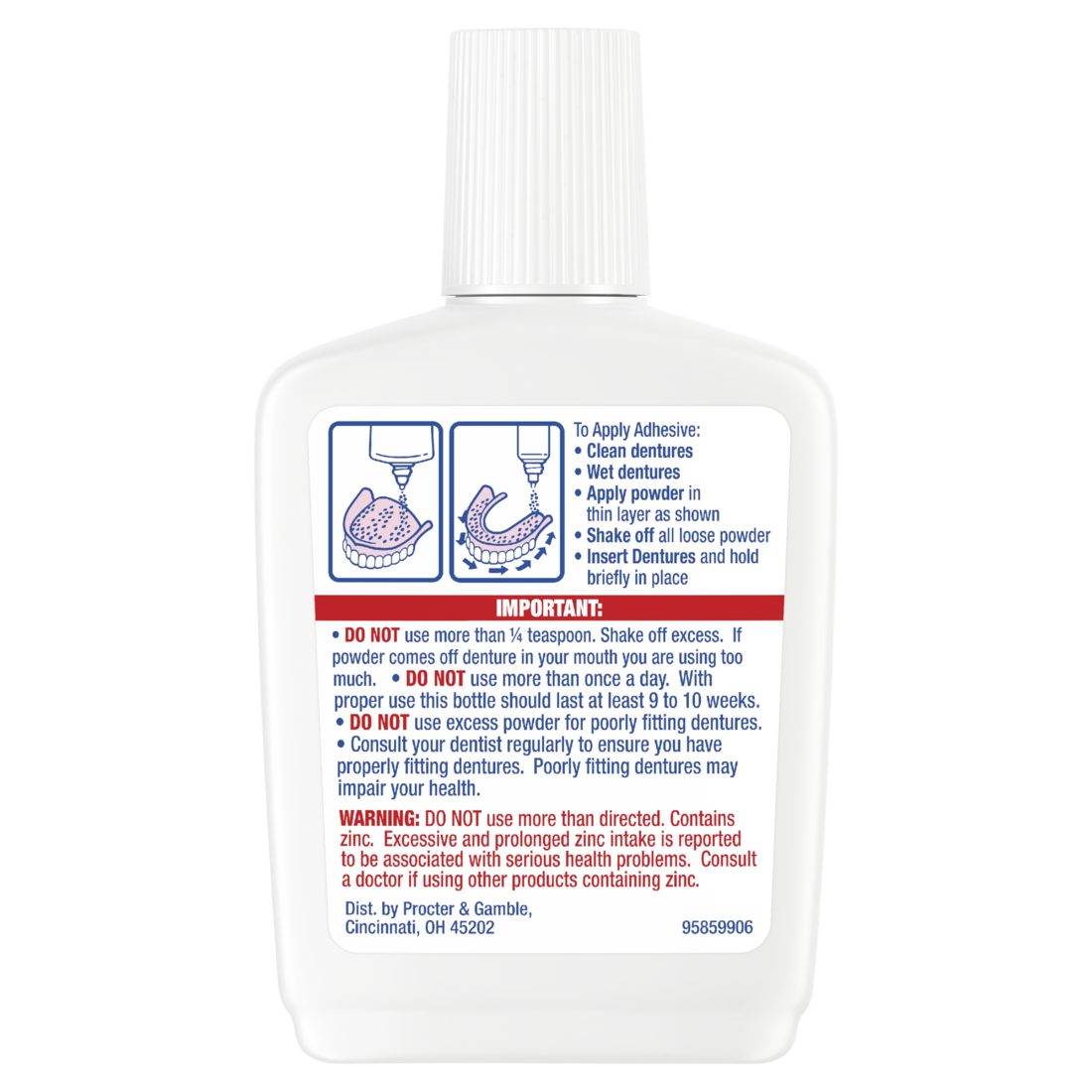 Fixodent Extra Hold Denture Powder Adhesive - 2.7oz/24pk