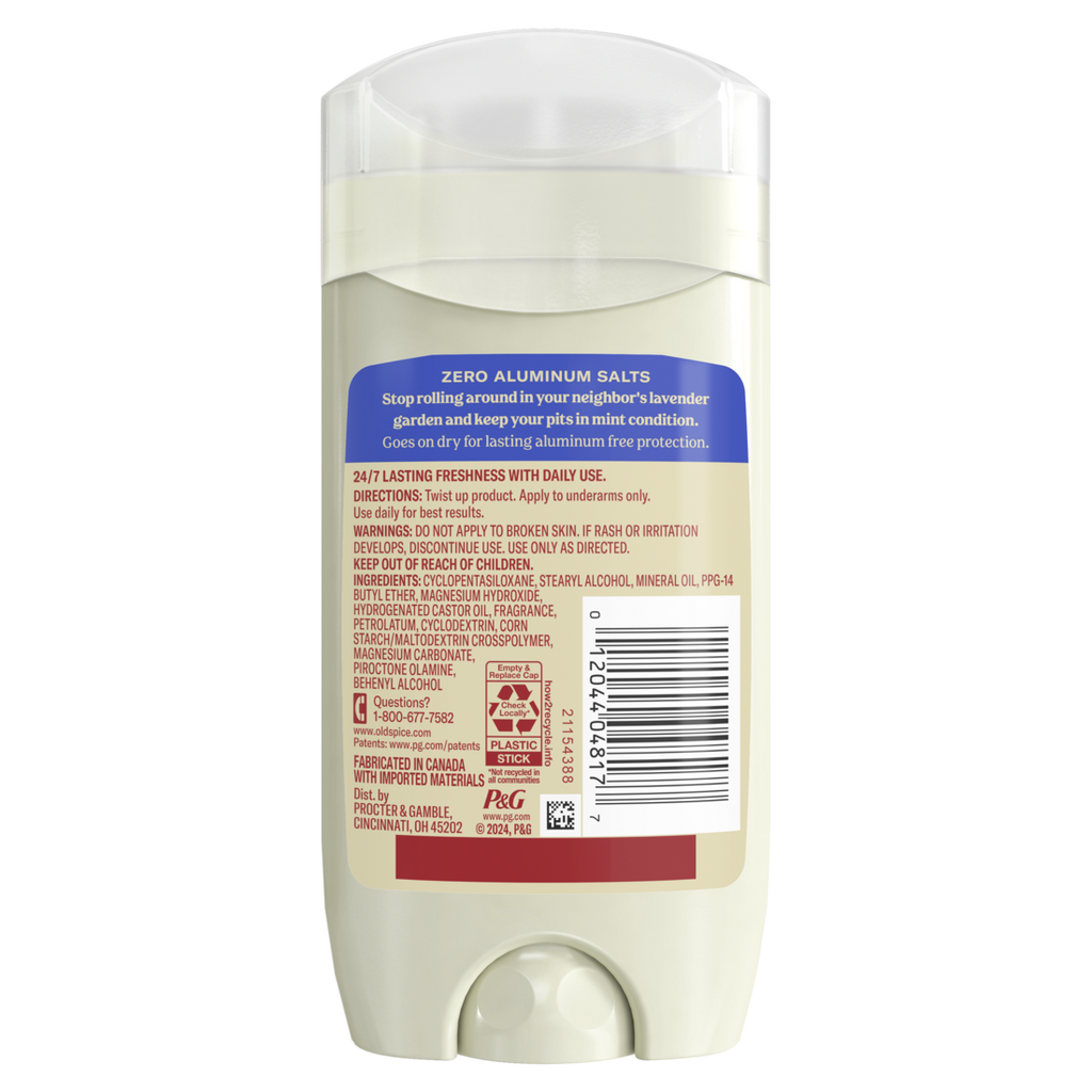 Old Spice Gentleman's Collection Deodorant Lavender & Mint Aluminum Free - 3oz/12pk