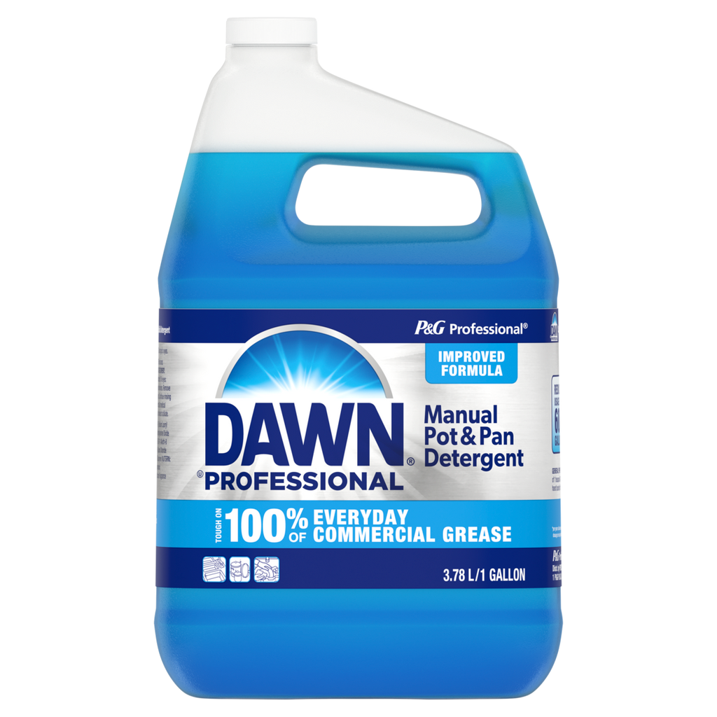 Dawn Professional Manual Pot And Pan Detergent Dish Soap Liquid Concentrate 1 Gallon - 128oz/4pk