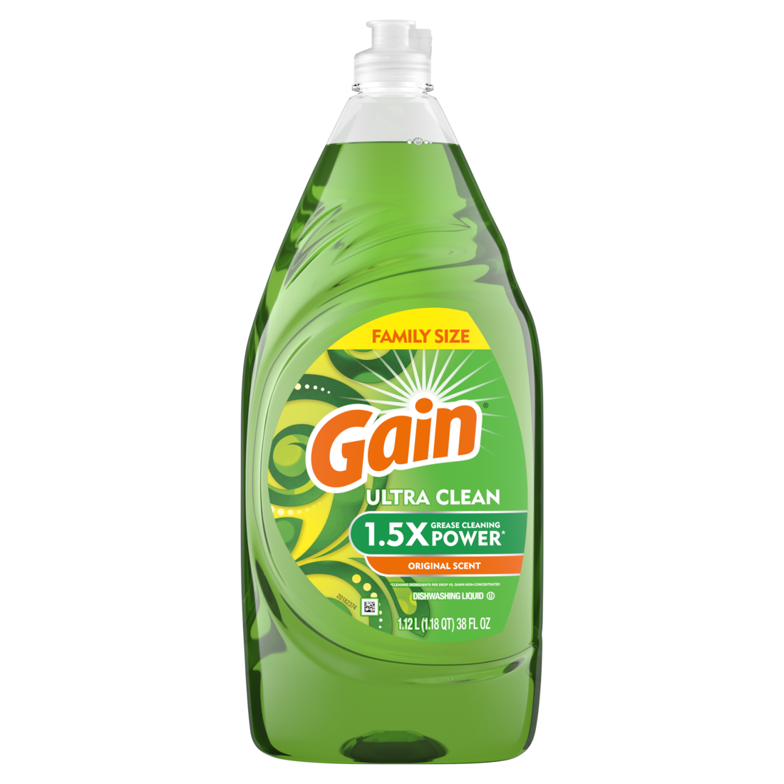 Gain Ultra Liquid Dish Soap Dishwashing Liquid Bleach Alternative Honey Berry Hula - 38oz/8pk