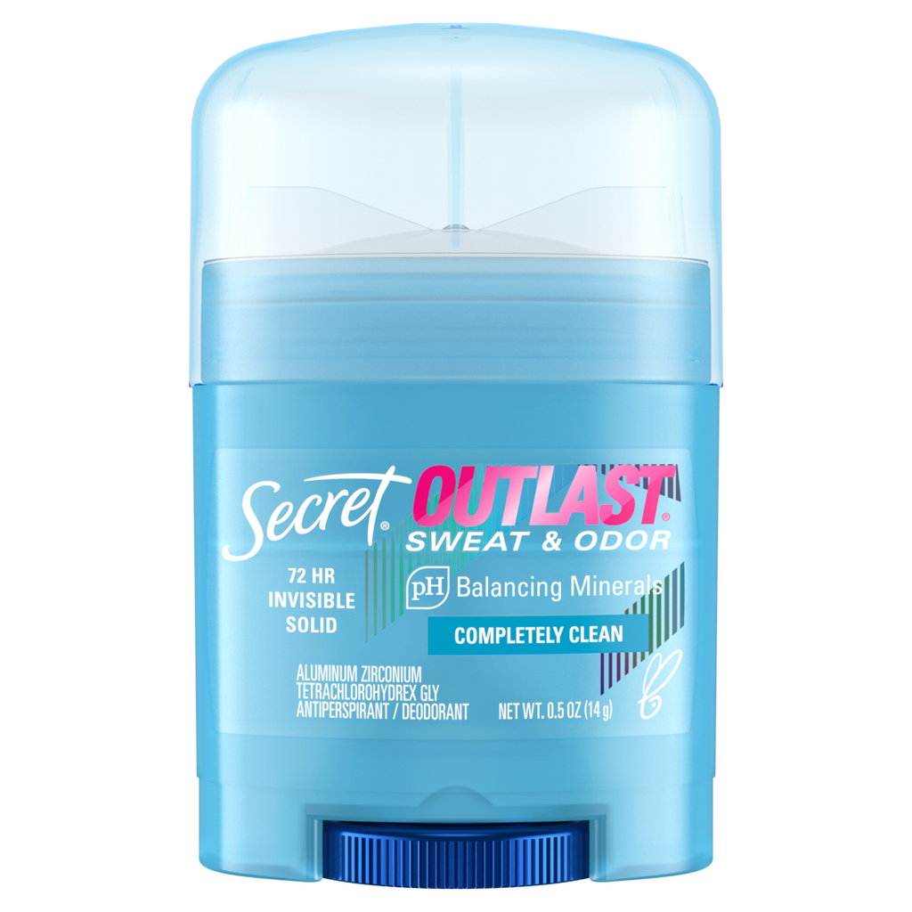 Secret Outlast Invisible Solid Antiperspirant Deodorant For Women Completely Clean Scent - 0.50oz/24pk