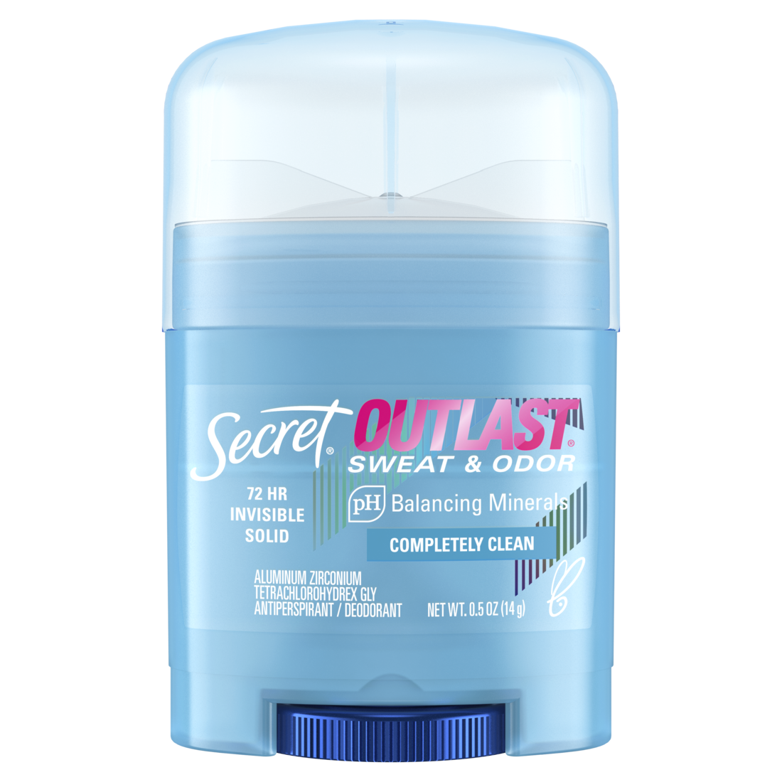 Secret Outlast Invisible Solid Antiperspirant Deodorant For Women Completely Clean Scent - 0.50oz/24pk