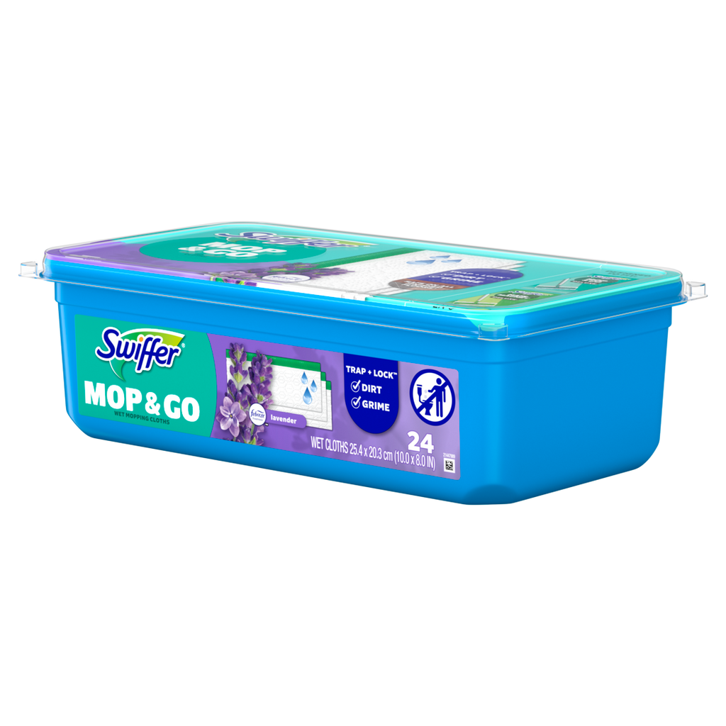 Swiffer Sweep + Mop Wet Pads Refill Floor Cleaner Cleaning Cloths Lavender - 24ct/6pk