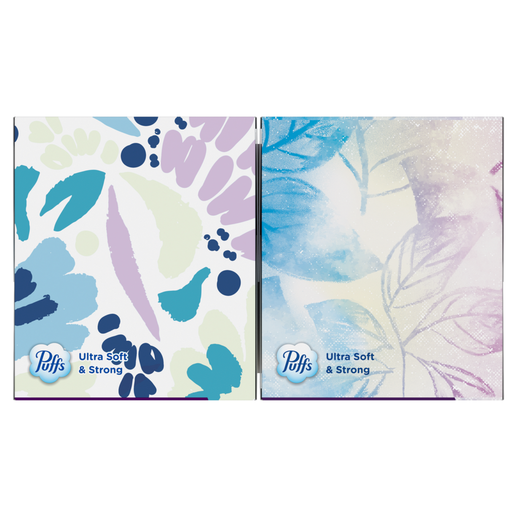Puffs Ultra Soft Facial Tissues 2 Mega Cube Box 72 Facial Tissues Per Box - 144ct/12pk