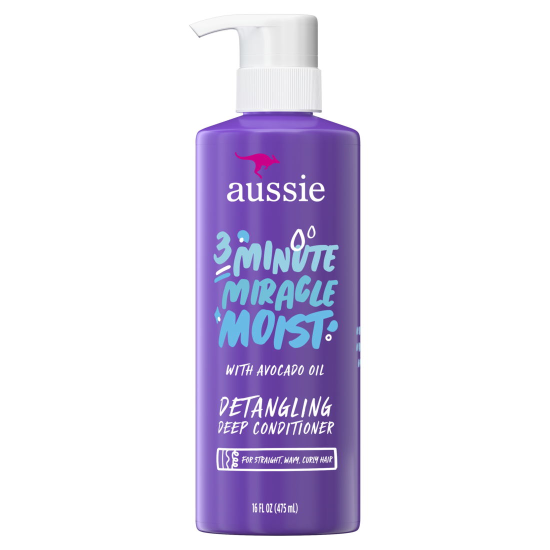 Aussie 3 Minute Miracle Moist Detangling Deep Conditioner Treatment With Avocado Oil Paraben And Sulfate Free - 16.0oz/6pk