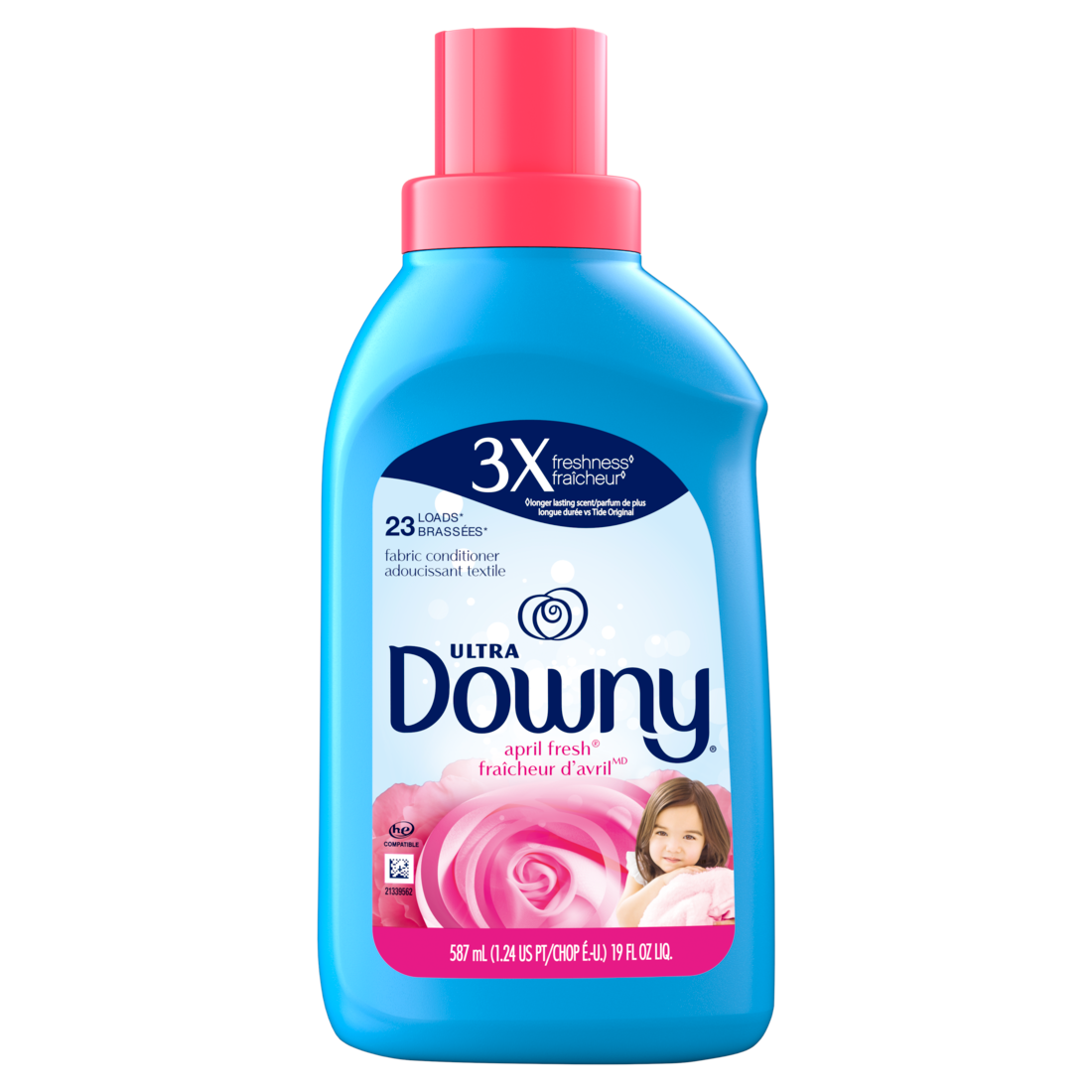 Downy Soft 2-in-1 Soft And Fresh Liquid Fabric Softener April Fresh 23 Loads Fabric Conditioner Liquid Provides Softness And Freshness For Fabrics - 19oz/6pk