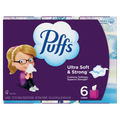 Puffs Ultra Soft Facial Tissues 6 Mega Cube Box 72 Facial Tissues Per Box - 432ct/4pk