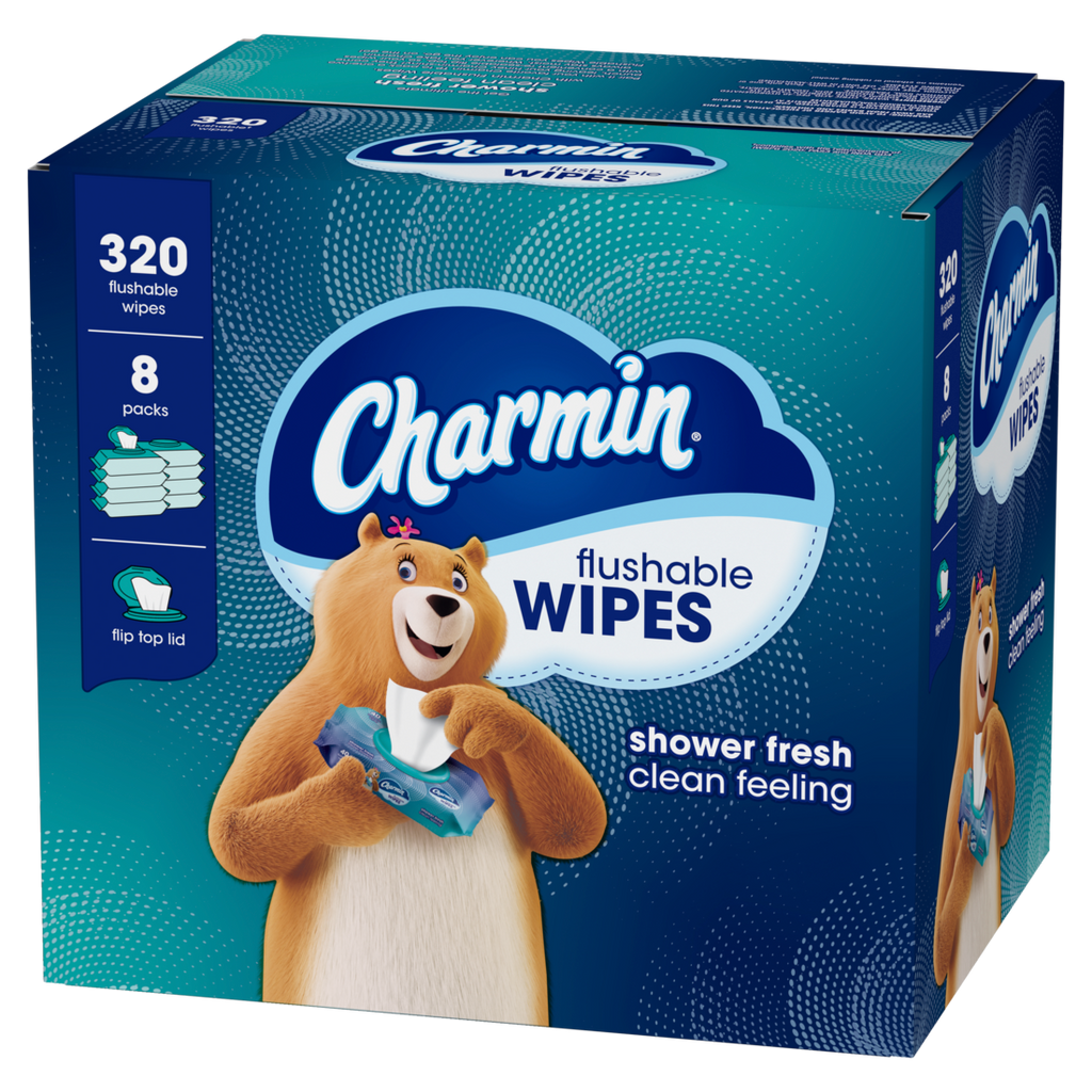 Charmin Wet Wipes Flushable 8 Packs 40 Wipes Per Pack - 320ct/1pk