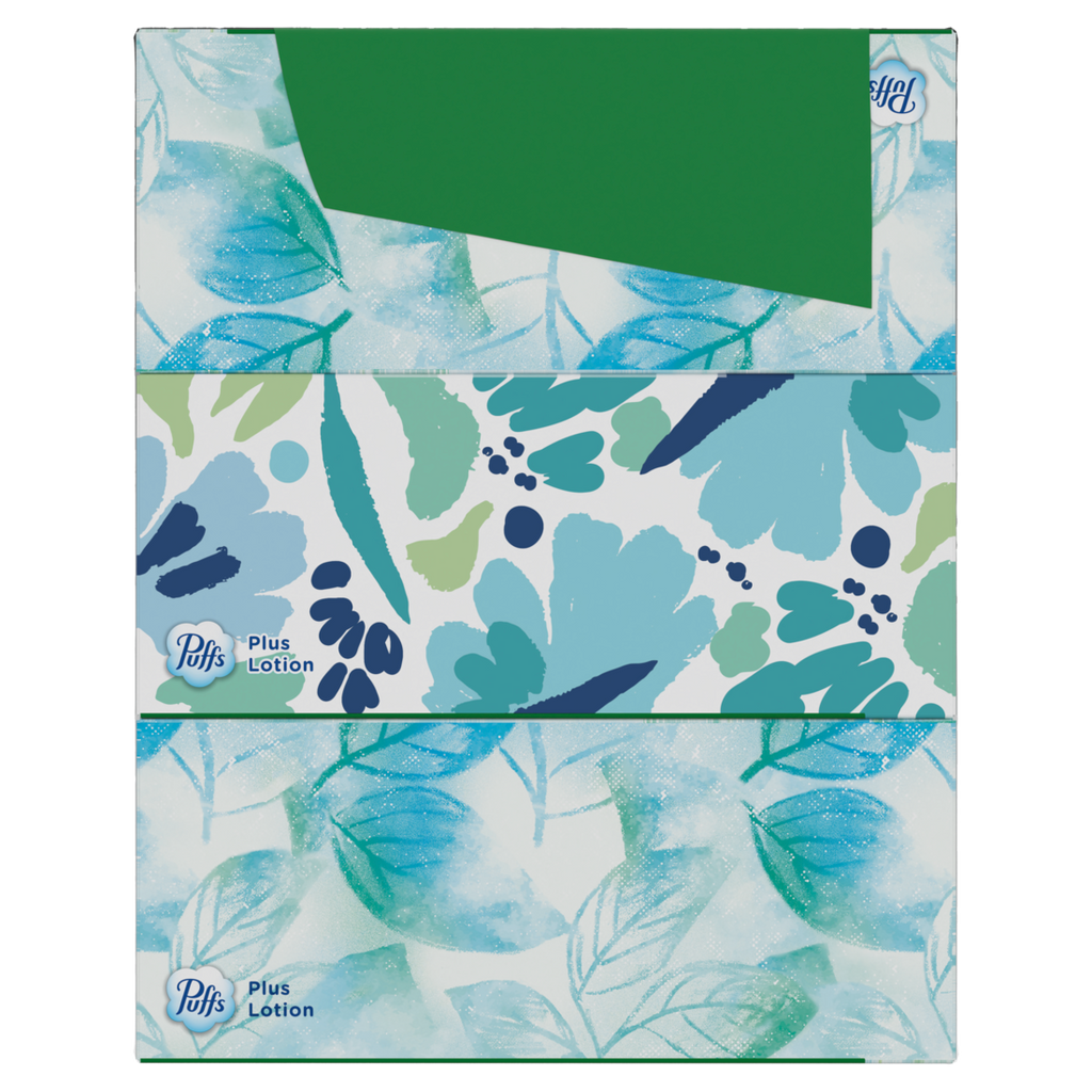 Puffs Plus Lotion Facial Tissue 6 Family Boxes 124 Tissues Per Box - 744ct/4pk