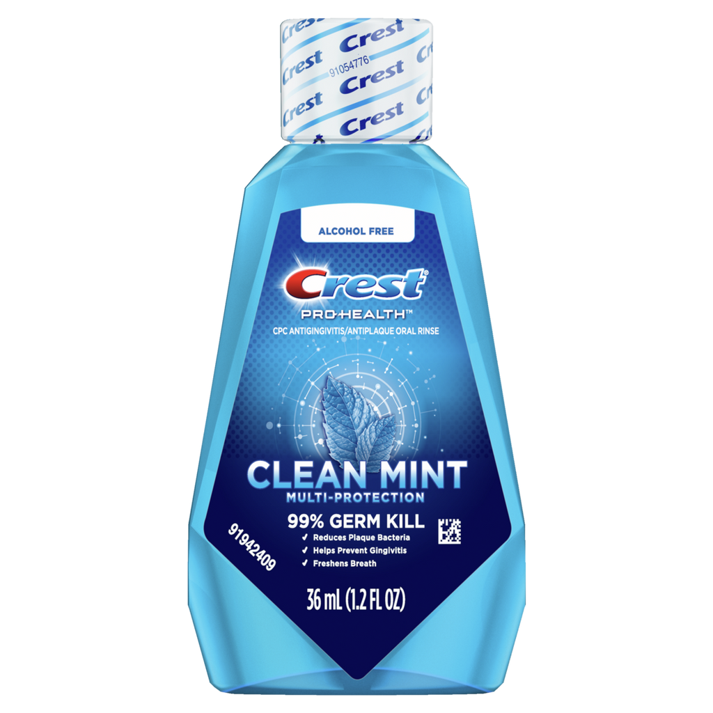 Crest Pro Health Multi Protection Clean Mint CPC (Cetylpyridinium Chloride) Antigingivitis/Antiplaque Oral Rinse - 1.2oz/48pk
