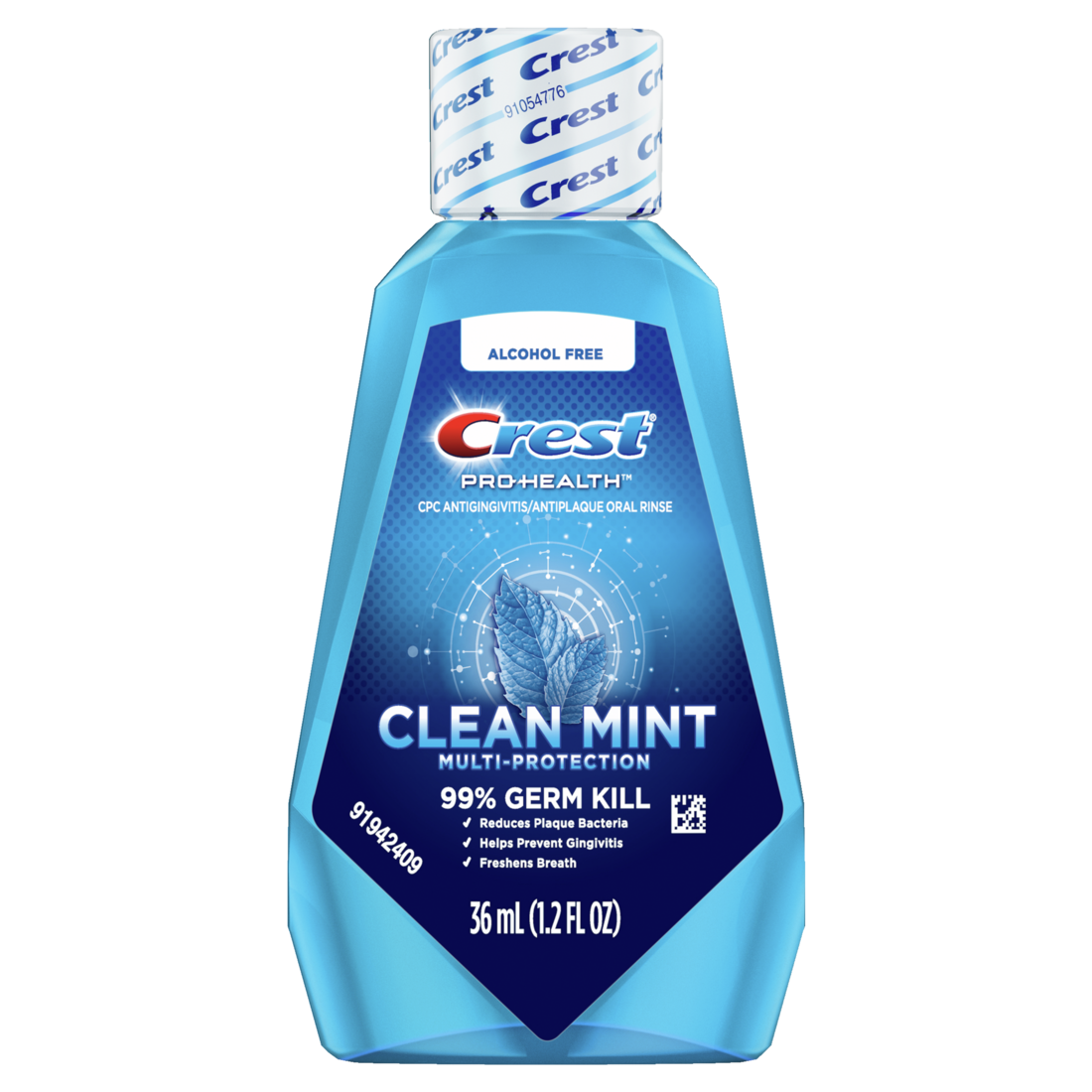 Crest Pro Health Multi Protection Clean Mint CPC (Cetylpyridinium Chloride) Antigingivitis/Antiplaque Oral Rinse - 1.2oz/48pk