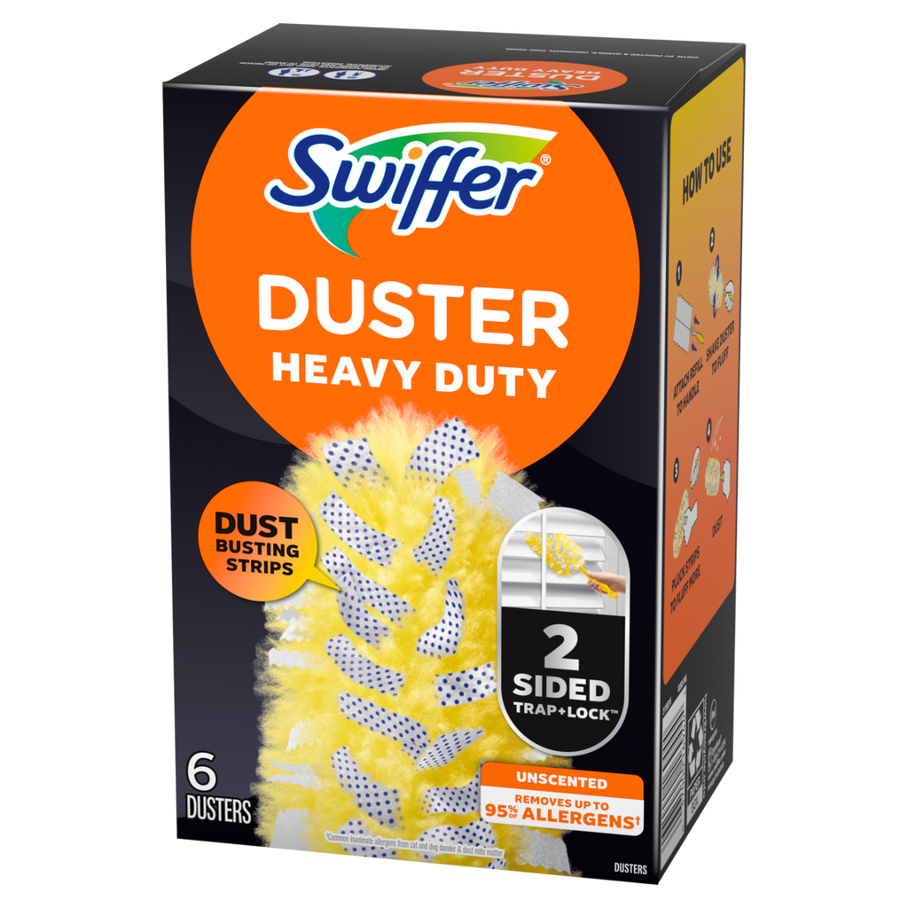 Swiffer Dusters Heavy Duty Multi-Surface Duster Refills For Cleaning Unscented - 6ct/4pk