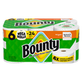 Bounty Paper Towels Full Sheet White 6 Mega Rolls 100 Sheets Per Roll - 6ct/1pk