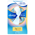 Always Infinity With Flexfoam Pads For Women Size 1 Regular Absorbency With Wings Unscented - 36ct/6pk