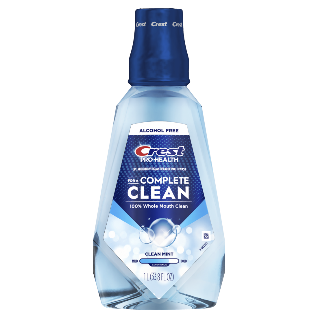 Crest Mouthwash Pro Health Complete Clean CPC (Cetylpyridinium Chloride) Antigingivitis/Antiplaque Alcohol Free Clean Mint 1L - 33.8oz/6pk